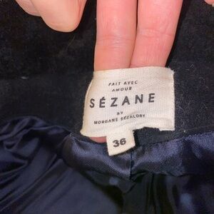 Sézane Black Coat